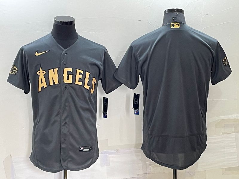 Men Los Angeles Angels Blank Grey 2022 All Star Elite Nike MLB Jersey->toronto blue jays->MLB Jersey